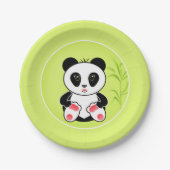 Panda, cartoon, kinderen papieren bordje (Voorkant)