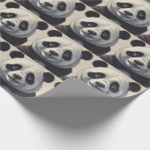 Panda Cartoon Tekenkunst Cadeaupapier (Hoek)