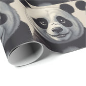Panda Cartoon Tekenkunst Cadeaupapier (Rol Hoek)