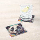 Panda Cartoon Tekenkunst Kartonnen Onderzetters (Insitu)