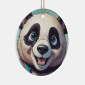 Panda Cartoon Tekenkunst Keramisch Ornament (Rechts)