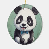 Panda Cartoon Tekenkunst Keramisch Ornament (Links)