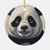 Panda Cartoon Tekenkunst Keramisch Ornament (Achterkant)