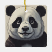 Panda Cartoon Tekenkunst Keramisch Ornament (Voorkant)