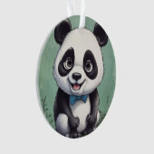 Panda Cartoon Tekenkunst Ornament (voorkant)
