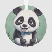 Panda Cartoon Tekenkunst Ornament (achterkant)