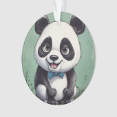 Panda Cartoon Tekenkunst Ornament (voorkant)