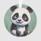 Panda Cartoon Tekenkunst Ornament (voorkant)