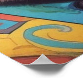 Panda Cartoon Tekenkunst Poster (Hoek)