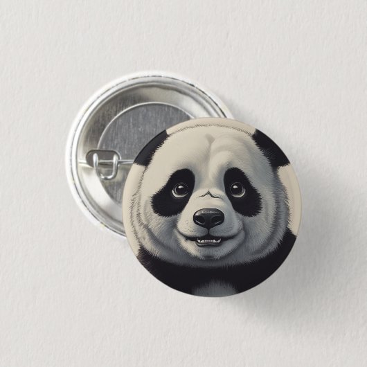 Panda Cartoon Tekenkunst Ronde Button 3,2 Cm (Voorkant /achterkant)