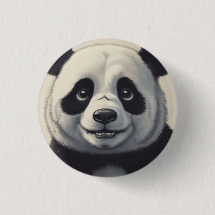 Panda Cartoon Tekenkunst Ronde Button 3,2 Cm