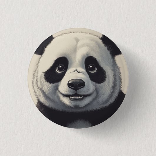 Panda Cartoon Tekenkunst Ronde Button 3,2 Cm (Voorkant)