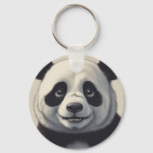 Panda Cartoon Tekenkunst Sleutelhanger (Voorkant)