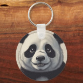 Panda Cartoon Tekenkunst Sleutelhanger (Voorkant)