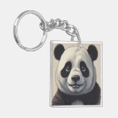 Panda Cartoon Tekenkunst Sleutelhanger (Voorkant Links)