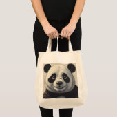 Panda Cartoon Tekenkunst Tote Bag (Voorkant (product))