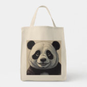 Panda Cartoon Tekenkunst Tote Bag (Achterkant)