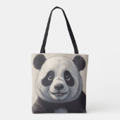 Panda Cartoon Tekenkunst Tote Bag (Achterkant)