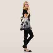 Panda Cartoon Tekenkunst Tote Bag (Op model)