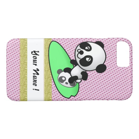 panda Case-Mate iPhone case (Achterkant (Horizontaal))
