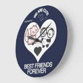 PANDA CAT Cute Grote Klok (Hoek)