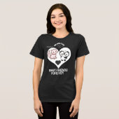PANDA CAT Fun Cute Tri-Blend Shirt (Voorkant volledig)