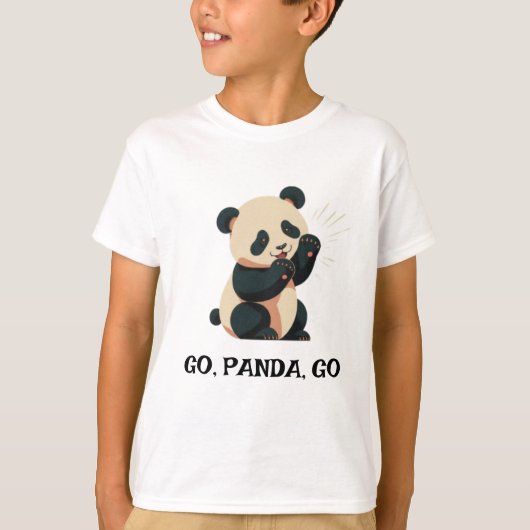 PANDA CHEEERING T-SHIRT (Voorkant)
