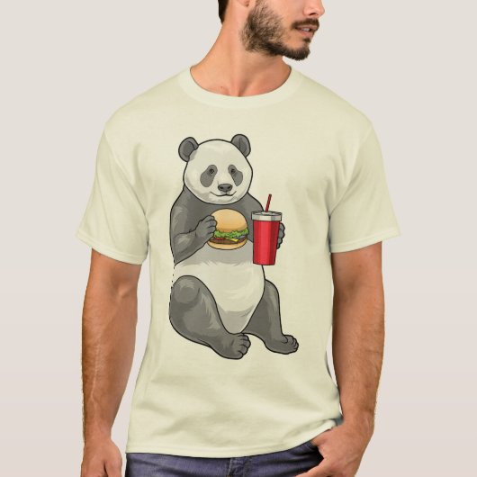 Panda Cheeseburger T-shirt (Voorkant)