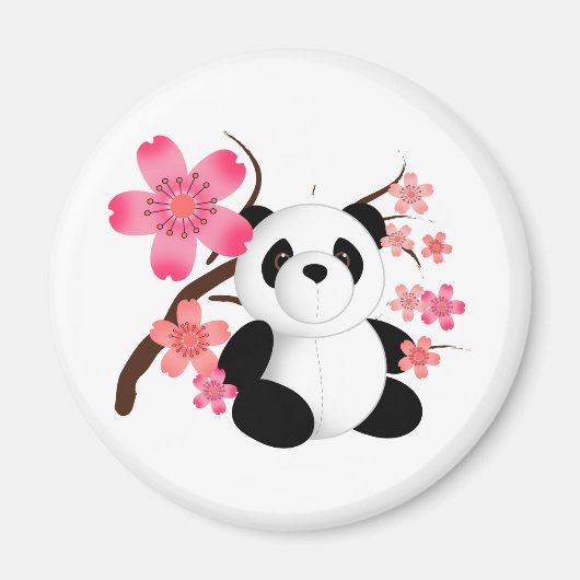 Panda Cherry Blossom Magneet (Voorkant)