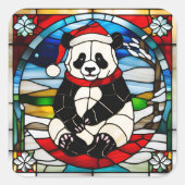 Panda Christmas Sticker (Voorkant)