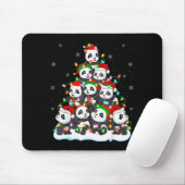Panda Christmas Tree Lights Xmas Sweater Holiday P Muismat (Met muis)