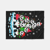 Panda Christmas Tree Panda Lover Xmas Squad Men Wo Fleece Deken (Voorkant (Horizontaal))