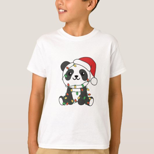 Panda Christmas Winter Animals Pandas T-shirt (Voorkant)