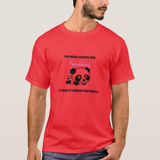 Panda citaten retro t-shirt (Voorkant)
