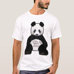 panda citt grossit niet verhoogd vlokje surfae t-shirt