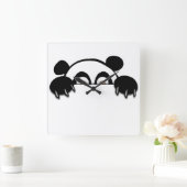 Panda Clock Vierkante Klok (Huis)