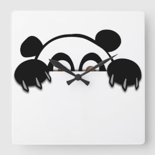 Panda Clock Vierkante Klok