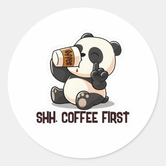 Panda Coffee Eerste Sticker (Voorkant)