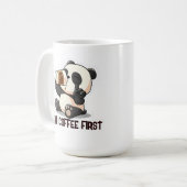 Panda Coffee Eerste Sticker Koffiemok (Voorkant links)