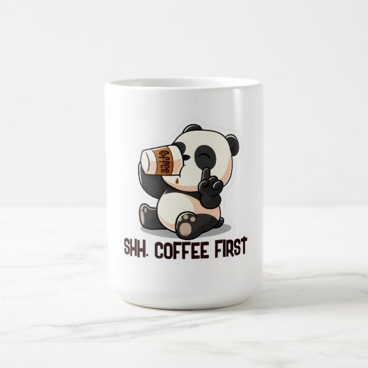 Panda Coffee Eerste Sticker Koffiemok (Center)