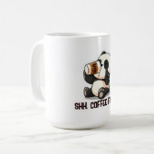 Panda Coffee Eerste Sticker Koffiemok (Voorkant links)