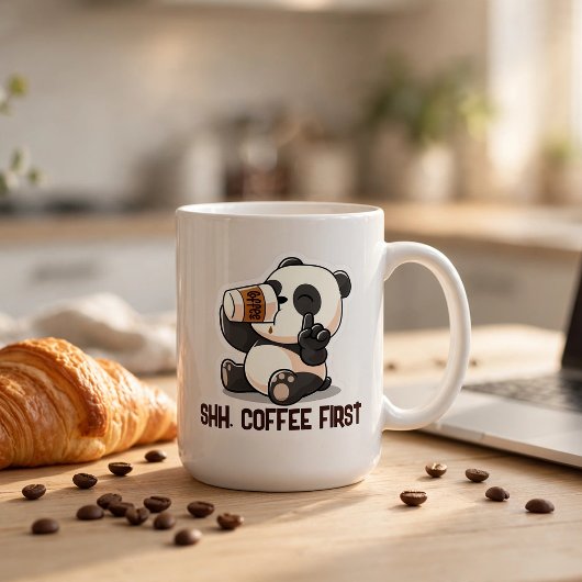 Panda Coffee Eerste Sticker Koffiemok
