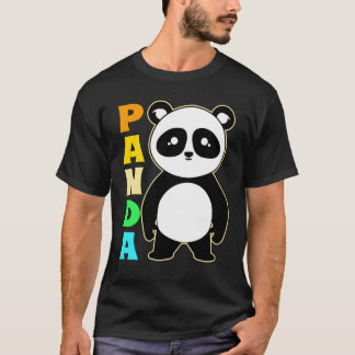 Panda Colorful Cute Panda Beer Giant Panda T-shirt