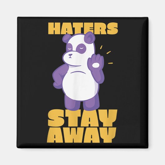 Panda Cool Beer Giant Dierenvriend Quote Stop Hate Magneet (Voorkant)