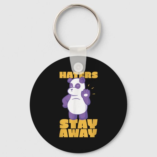 Panda Cool Beer Giant Dierenvriend Quote Stop Hate Sleutelhanger (Voorkant)