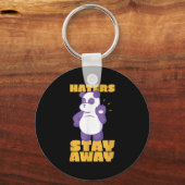 Panda Cool Beer Giant Dierenvriend Quote Stop Hate Sleutelhanger (Voorkant)