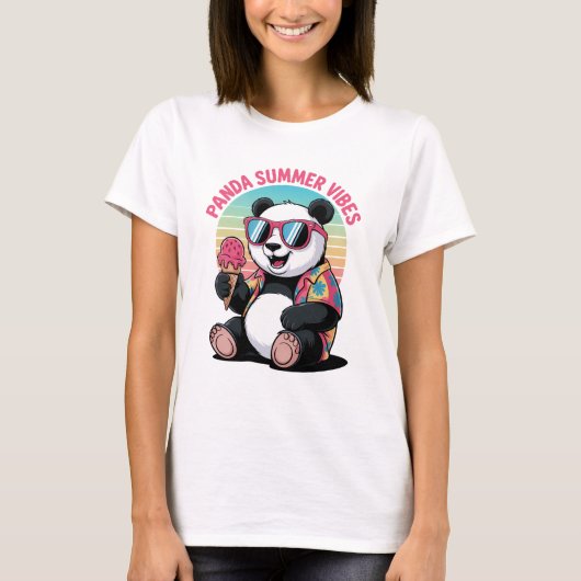 Panda Cool Été Glace Enfant T-shirt (Voorkant)