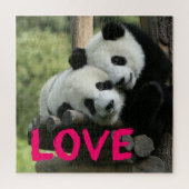 Panda Couple Puzzle personaliseren Legpuzzel (Verticaal)