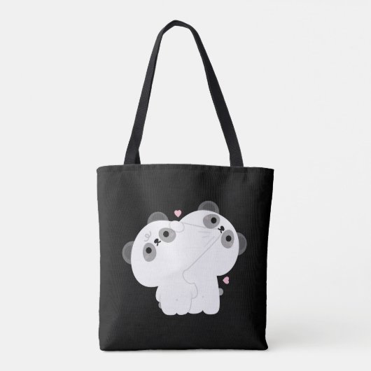 Panda Couple Tote Bag (Achterkant)