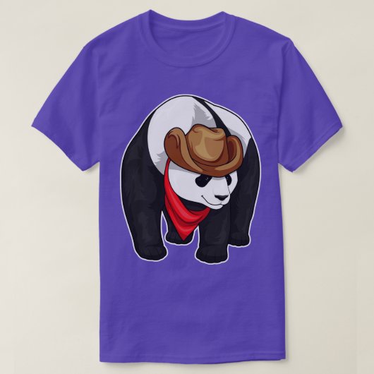 Panda Cowboy pet T-shirt (Design voorkant)